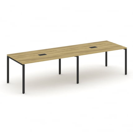 Стол переговорный (2 столешницы) CONCEPT CN.PRG-024 Дуб Винченцо Черный_0