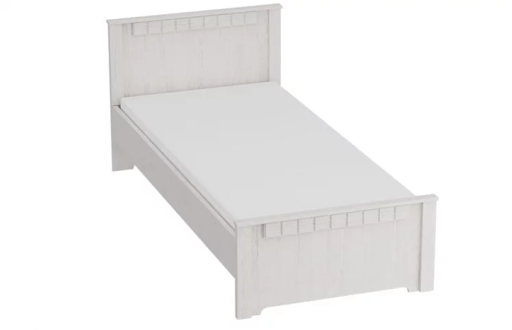 Кровать Прованс №4 Бодега белая Патина премиум_0