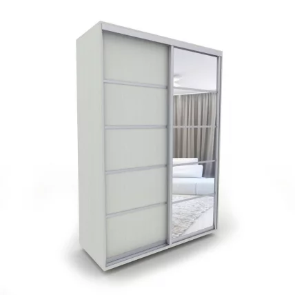 Шкаф-купе 2-х дверный Акцент-Квадро Д 1400х600 Выбеленное дерево_0