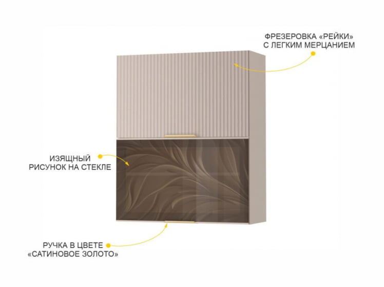 Шкаф-витрина кухонный (с системой плавного закрывания) Флоренция 107.09_6