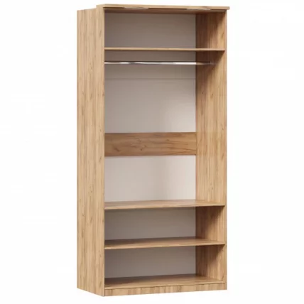 Шкаф двухстворчатый с зеркалом и декоративными накладками Фиджи ЛД 659.235.000 Дуб Золотой Антрацит_3