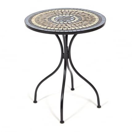 Стол Secret de Maison ROMEO (mod. PL08-1070-1-GBRN) металл, 60х72см, черный/плитка ASTRA_0