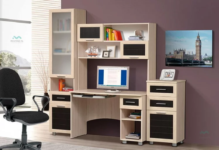 Шкаф комбинированный (со стеклом) Уголок школьника_1