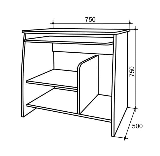 Компьютерный стол Кроха Дуб Млечный_1