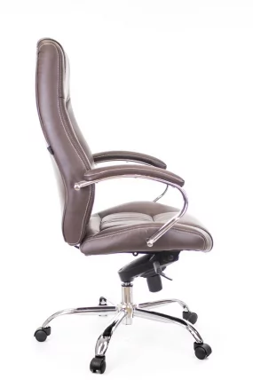Кресло руководителя Kron M кожа Коричневый_1