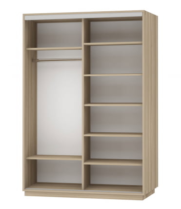 Шкаф-купе двухдверный Экспресс Дуо Медиум 1600х2200h Дуб сонома_1