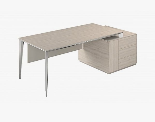 Стол под опорную тумбу 800 Atlas NZ-0106.YN.AL Ясень Наварра Алюминий_2