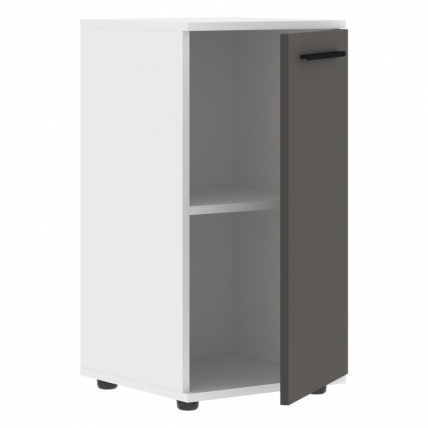 Шкаф колонка с глухой малой дверью EDIS ELCS 42.1 Мокко Черный Белый_1