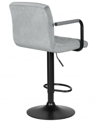 Стул барный DOBRIN KRUGER ARM BLACK (серый велюр (MJ9-75))_3