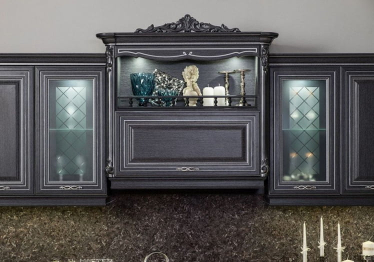 Кухонный гарнитур Италия №08 Черный Дуб темный_2