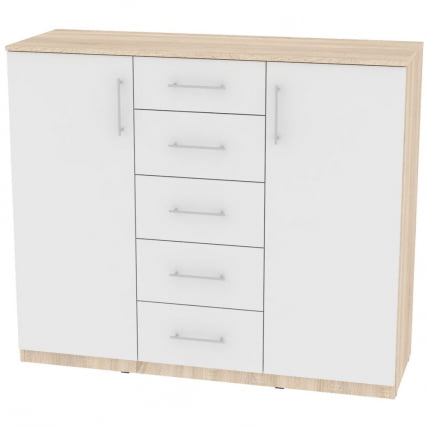 Комод Калисто(K33)1147х1352х468ручкарейлинг160мм(ДСС-Белый)_0