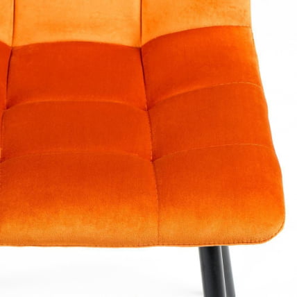 Стул CHILLY (mod. 7094) металл/вельвет, 45 х 55 х 87,5 см, рыжий/черный, G062-24_3