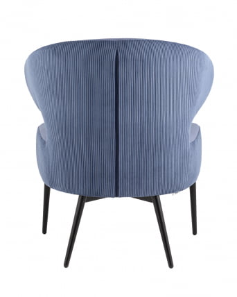 Кресло лаунж Royal Stripes велюр Синий_4