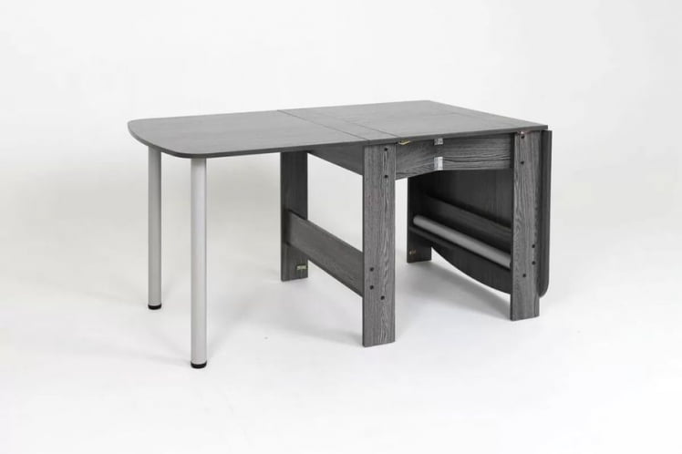 Стол-книжка раздвижной Оригами Ясень черный_3