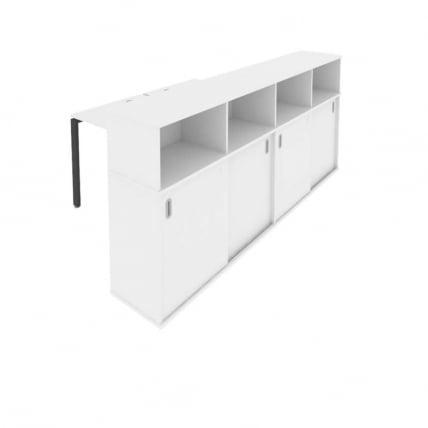 Рабочая станция с опорным шкафом-купе Metal System Б.РС-СШК-4.1 Белый/Антрацит_0