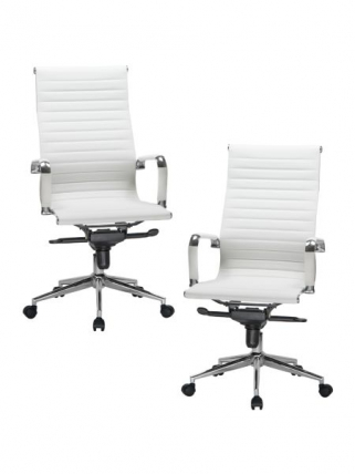 Офисное кресло для руководителей DOBRIN CLARK (белый) 2 шт_0