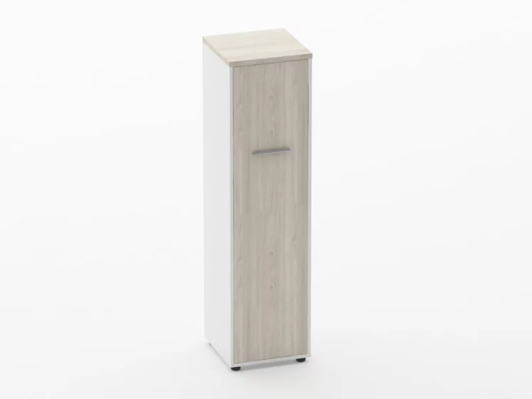 Шкаф 3 узкий закрытый, 1 дверь Deka 10.16.14Пр Дуб Сантана светлый/Белый_0