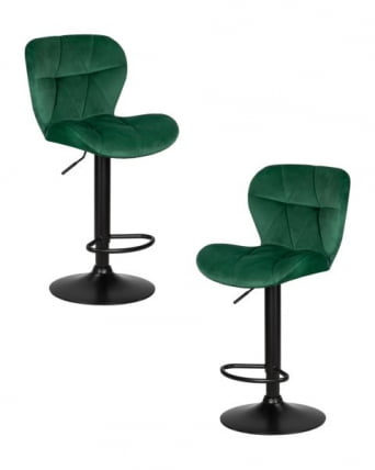 Стул барный ДОБРИН БАРНИ БЛАCК (зеленый велюр (МДЖ9-88)) 2 шт / DOBRIN BARNY BLACK (MJ9-88))_0