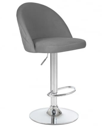 Стул барный ДОБРИН МИЛАНА (серый велюр (МДЖ9-75)) 2 шт / DOBRIN MILANA (MJ9-75))_2