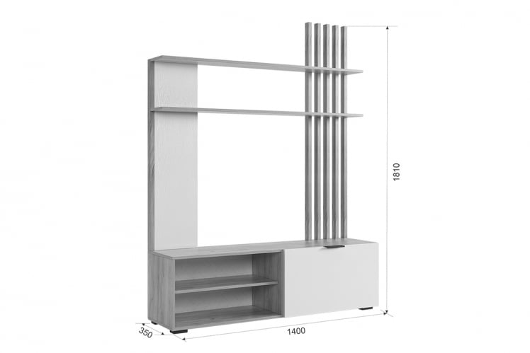 Гостиная ГК03Бери дуб крафт золотой/графит_3