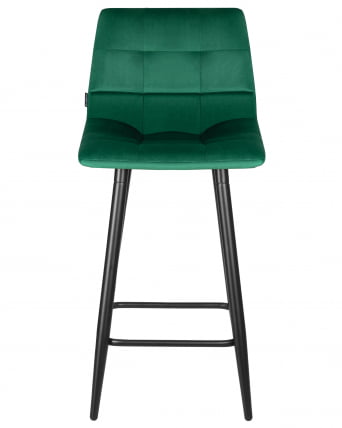Стул полубарный DOBRIN OLIVIA (черные матовые ножки, зелёный велюр (108-64))_5