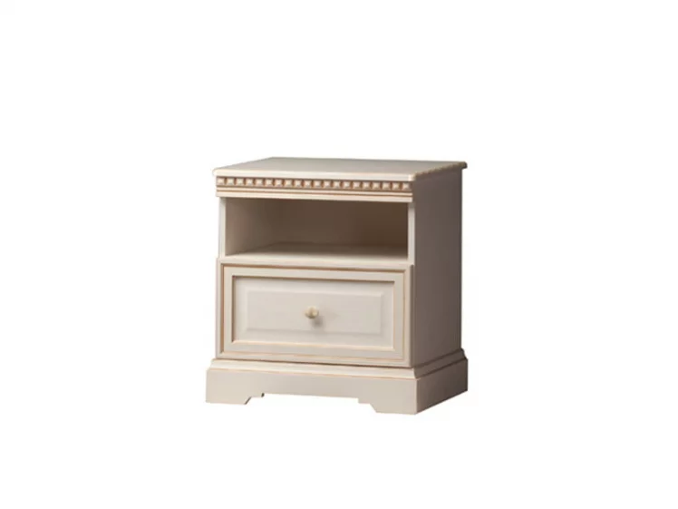 Тумба прикроватная Парма 803 Кремовый белый Патина_0