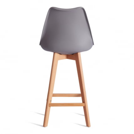 Стул барный TULIP BAR (mod. C1014H-1) / 1 шт. в упаковке пластик/дерево, 42 х 47,5 х 104 см, Grey (серый) 92717 / натуральный_3