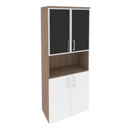 Шкаф высокий широкий ONIX O.ST-1.4R black Дуб Аризона/Белый_0