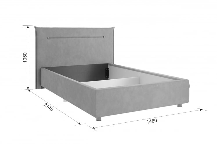 Кровать 1.2 Альба с подъем. механизмом ЗП.КМ1.2-01 крем (велюр) / ZP.KM1.2-01_1