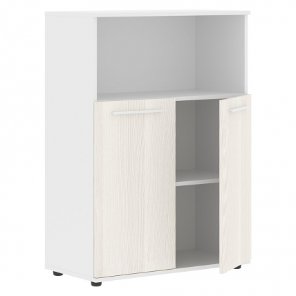 Шкаф с глухими малыми дверьми EDIS EMCS 85.3 Ясень Траун Белый Белый_1