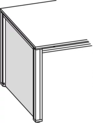 Боковая декоративная панель для столов руководителя шириной 880 мм Charisma CHTSP7570 Орех лион_0