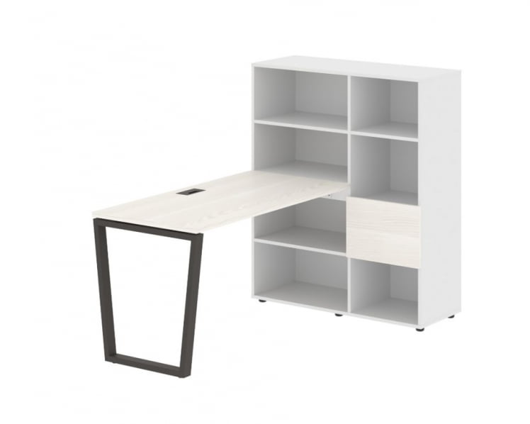 Рабочая станция EDIS EVRST 1113 Ясень Траун Мокко Белый_0