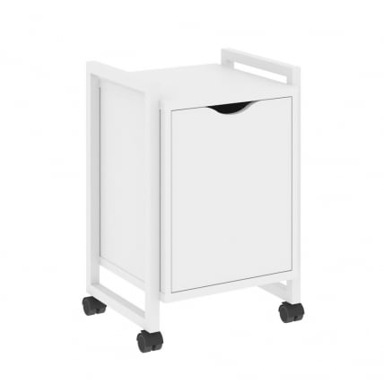 Тумба на колесных опорах с распашным фасадом LOFT VR.L-T2.K Металл белый Белый Бриллиант_0