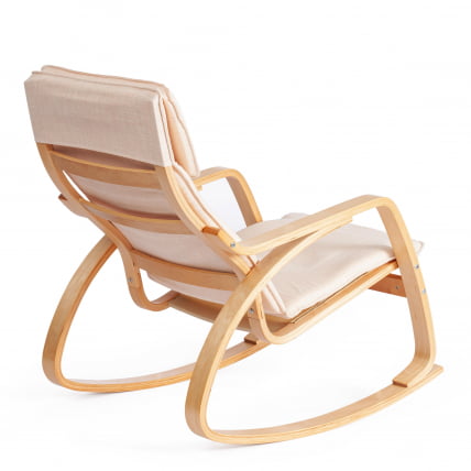 Кресло-качалка mod. AX3005 дерево береза, ткань: полиэстер/хлопок, 61х94,5х104 см, дерево: дуб #3, ткань бежевая 1501-4_2