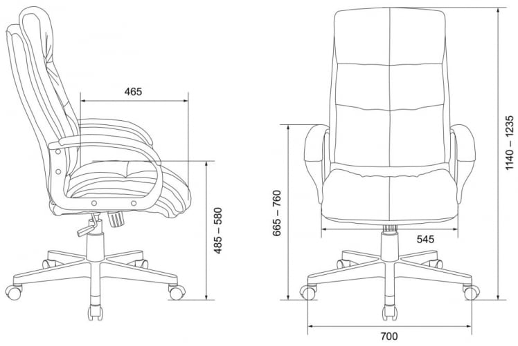 Кресло руководителя Бюрократ CH-824 Fabric серый Alfa 44_6