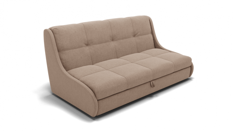 Диван Куба 1950 (ЗР) Цвет фасада: Светло коричневый; Тип: Прямой; Материал фасада: Металл/Велюр_0