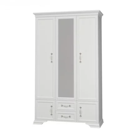 Шкаф трехдверный Грация  ШР-3 с зеркалом Белый_0