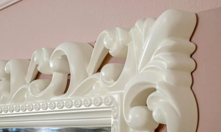 Стол письменный с зеркалом Маркиза 05 Алебастр_10