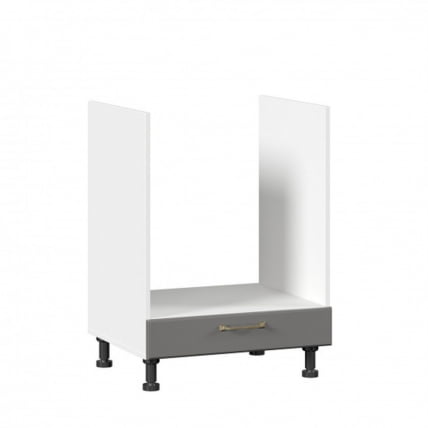 Тумба кухонная 600 для встраиваемой техники Джелатто ЛД 241.250.000.098 Белый Оникс серый_0