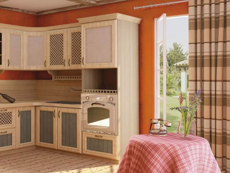 Шкаф для посуды 600 под духовку Кантри ЛД 235.112.000 Сономе эйч светлая_2