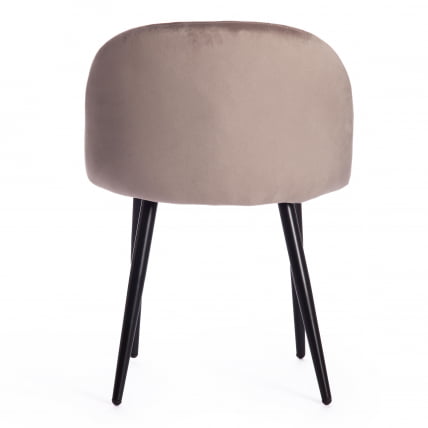 Стул MELODY (mod. 4997) металл/вельвет, 52х49х78см, серо-бежевый/черные ножки_3