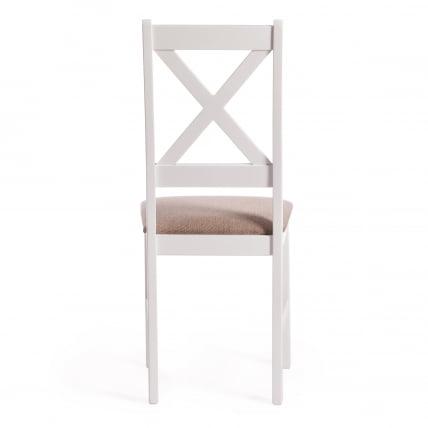 Стул CROSSMAN Многослойная фанера, 100*41*40, white, ткань бежевая (Ford William 7)_3