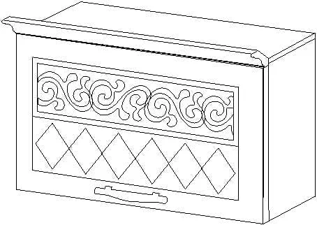 Шкаф кухонный над вытяжкой (с системой плавного закрывания) Тиффани 19.83_3