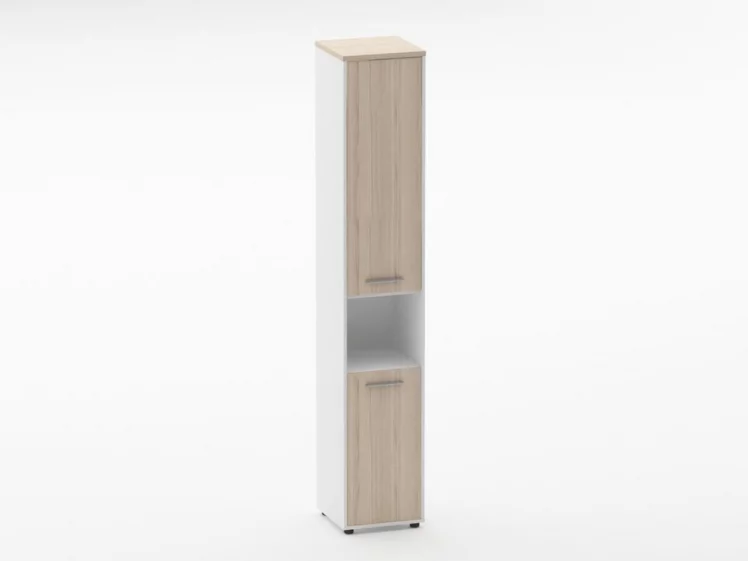 Шкаф 5 узкий закрытый, с нишей Deka 10.23.15Л Туя/Белый_0