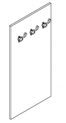 Вешалка-панель с крючками KHP 5010 Дуб сонома светлый_2