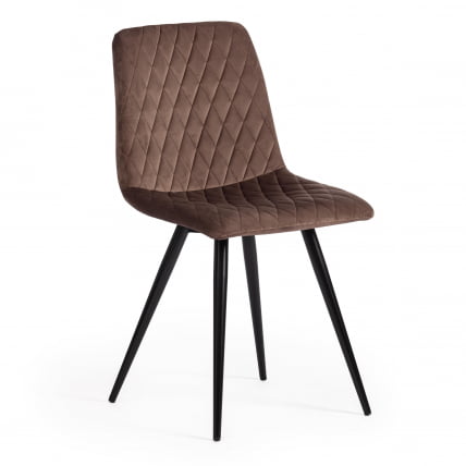 Стул CHILLY X (mod. 7096) ткань/металл, 45x53х88 см, высота до сиденья 50 см, коричневый barkhat 12/черный_0