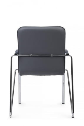 Стул Самба с пластиковыми подлокотниками SMB-03H Хром гальв. Серый_3