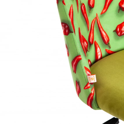 Кресло MELODY ткань/флок, олива, Botanica 03 pepper/23_6