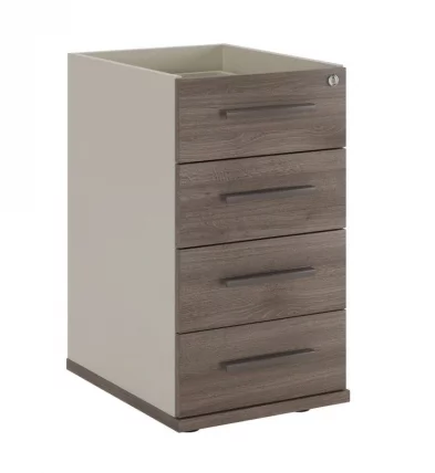 Тумба приставная без топа 4 ящика New Line NLN36330531 Дуб шамони темный_0