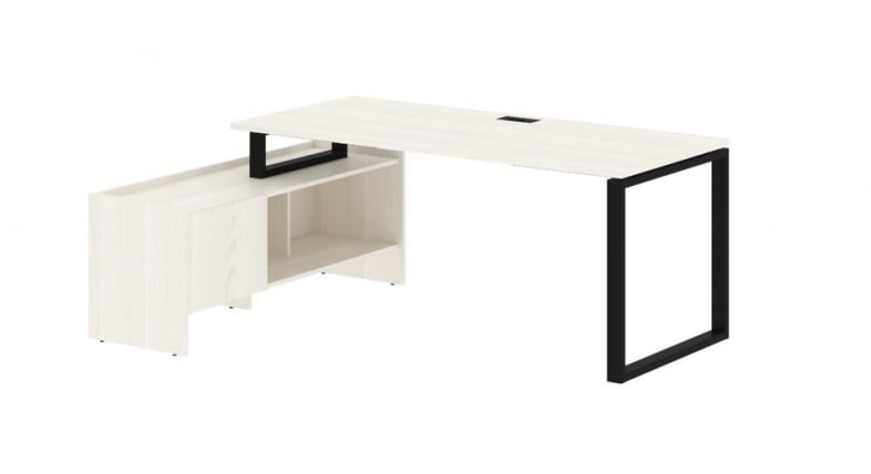 Стол с тумбой EDIS EQCT 19814 Ясень Траун Черный_0